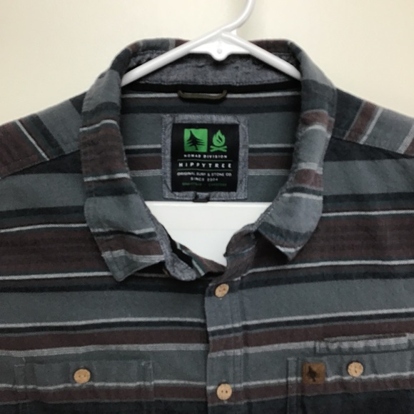 Hippy Tree Original Surf & Stone Company mens long sleeve button up shirt L - Picture 2 of 9